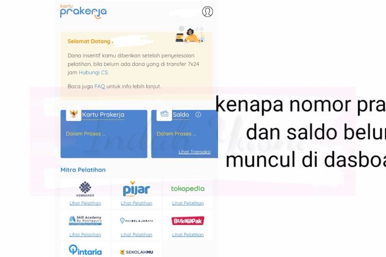 Saldo Dan Nomor Prakerja Dalam Proses Simak Penjelasan Berikut Dan Ini Tahap Selanjutnya Media Blitar