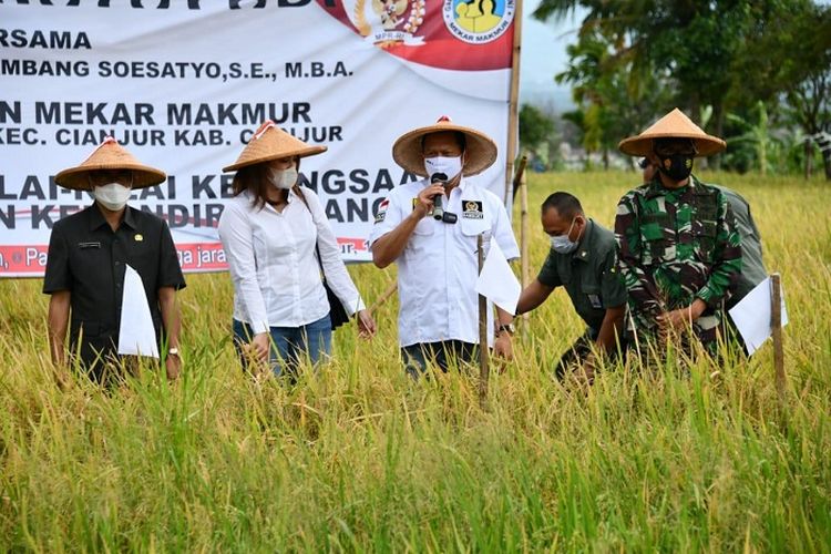 Panen Raya Padi, Petani Cianjur Mendapat Bantuan Alat Mesin Pertanian