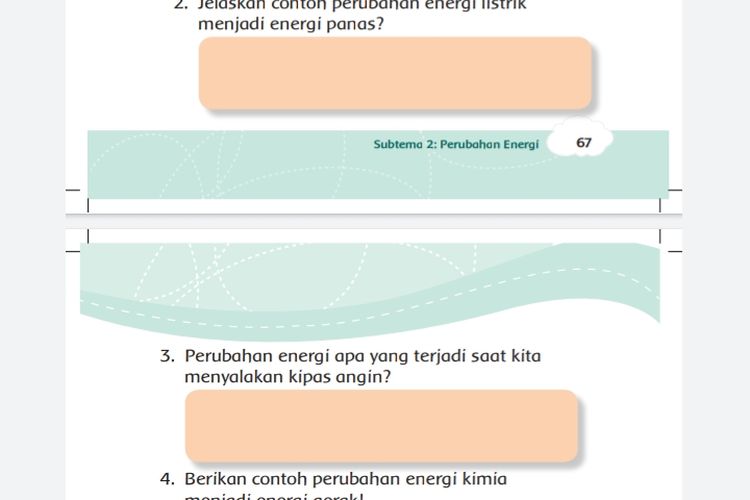 Kunci Jawaban Tema 6 Kelas 3 Halaman 67 68 69 Subtema 2 Buku Tematik Pembelajaran 2 Rubah Energi Pada Sekitar Metro Lampung News