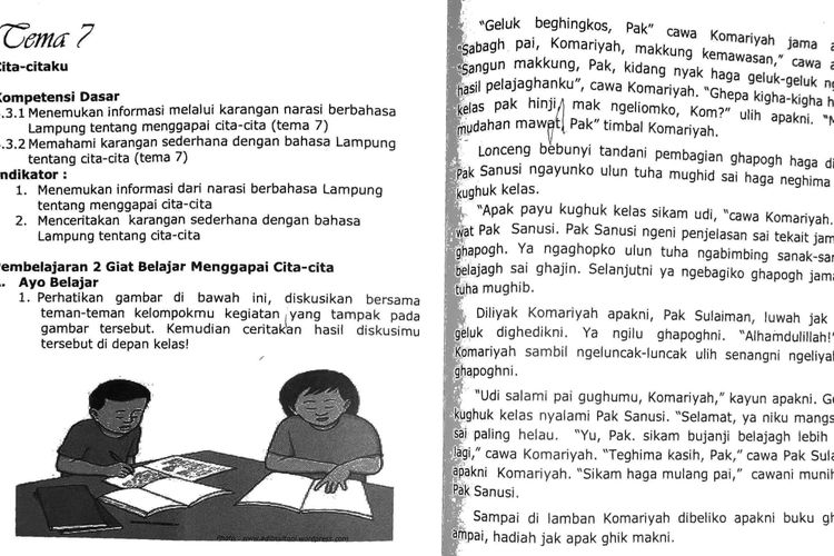Kunci Jawaban Pandai Berbahasa Lampung Tema 7 Kelas 4 Sd Halaman 54 55 56 57 Narasi Cita Citaku Metro Lampung News