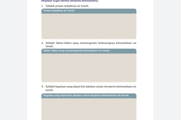 Kunci Jawaban Tema 8 Kelas 5 Halaman 51 52 53 54 55 56 57 58 59 Buku Tematik Proses Terjadinya Air Tanah - Metro Lampung News - Halaman 4