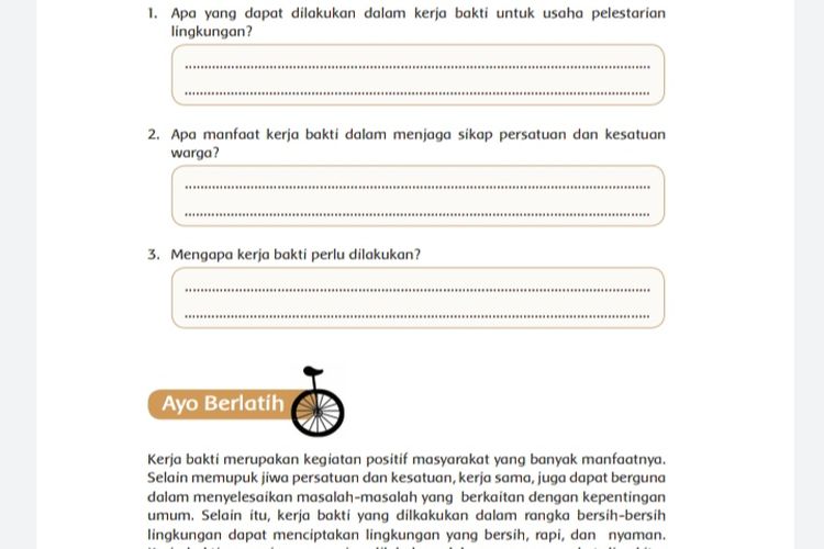 Kunci Jawaban Tema 9 Kelas 4 Halaman 130 131 132 133 134 135 136 137 138 139 Buku Tematik Manfaat Kerja Bakti Metro Lampung News
