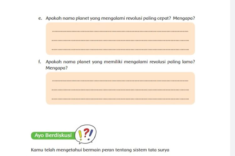 Kunci Jawaban Tema 9 Kelas 6 Halaman 5 6 7 8 9 10 11 12 13 14 Buku Tematik Planet Mengalami Revolusi Paling - Metro Lampung News
