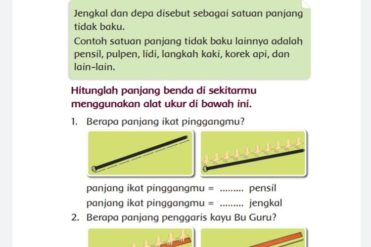 Kunci Jawaban Tema 8 Kelas 1 Halaman 25 26 27 28 29 30 31 32 33 34 Buku Tematik Panjang Penggaris Kayu Berapa Metro Lampung News