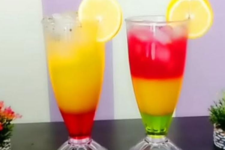 Resep Rainbow Mocktail Minuman Segar Warna Warni Pelepas Dahaga Saat Berbuka Puasa Portal Jember