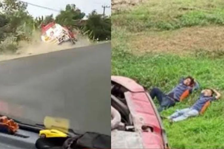 Viral Video Detik Detik Kecelakaan Truk Tangki Milik Pertamina Masuk Parit Begini Kondisi Sopir Portal Jember