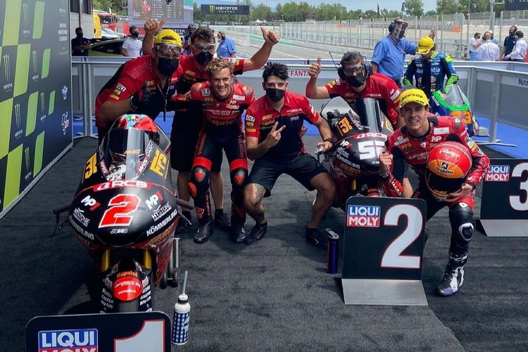 Pebalap Indonesian Racing Gresini Moto3 Dominasi 1 dan 2 Kualifikasi Moto3 GP Catalunya
