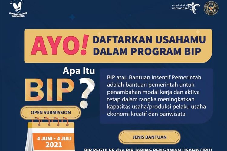 Ditutup 4 Juli Segera Daftar Bip 2021 Bantuan Kemenparekraf Ini Syarat Cara Daftar Dan Link Pendaftaran Berita Diy