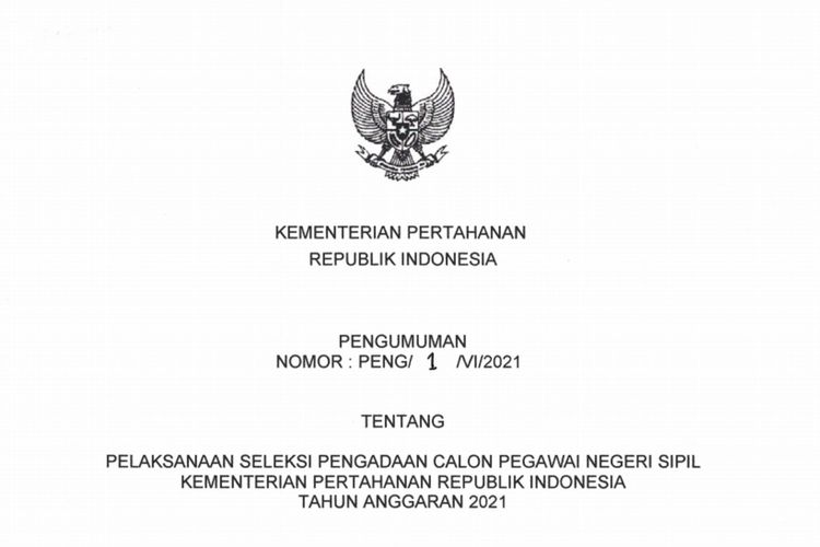 Format Surat Pernyataan Cpns 2021 Dan Contoh Surat Lamaran Kementerian Pertahanan Beserta Link Download Jurnal Garut