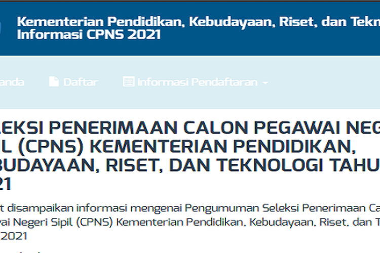 Formasi CPNS Kemendikbud 2021 PDF, Download Dokumen Formasi CPNS