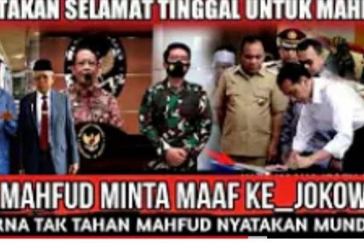 Cek Fakta: Mahfud MD Mengundurkan Diri Dari Jabatannya Karena Tidak Tahan Dengan Pemerintahan Jokowi - Lingkar Kediri - Pikiran Rakyat