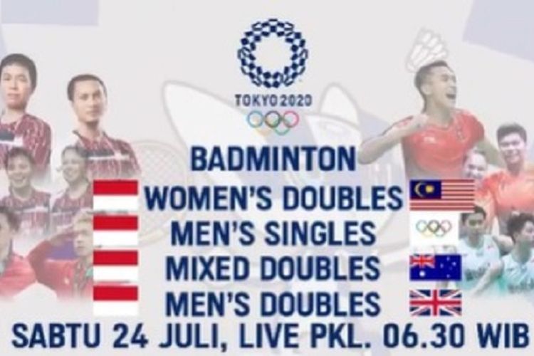 Live badminton olimpik tokyo
