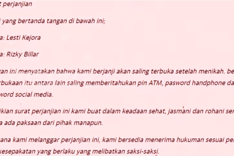 contoh surat perjanjian pra nikah - Tim Ogden