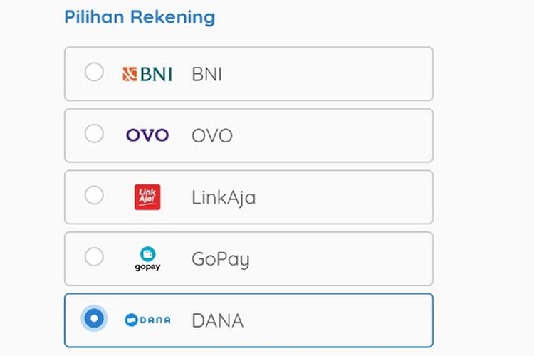 Cara Menyambungkan Nomor Rekening Atau Akun E Wallet Untuk Dapatkan