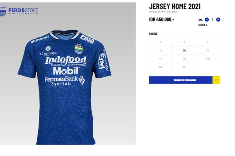 Persib Bandung Rilis Jersey Tandang, Begini Penampakannya