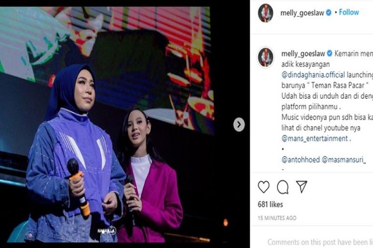 Melly Goeslaw Ungkap Cerita di Balik Lagu Teman Rasa Pacar Milik Dinda