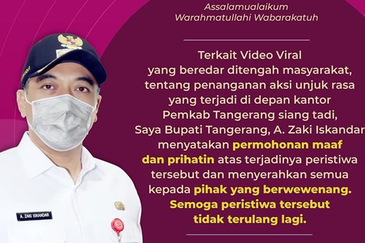 Viral Video Polisi Banting Mahasiswa Yang Demo Bupati Tangerang Minta Maaf Dan Mengaku Prihatin Prfm News