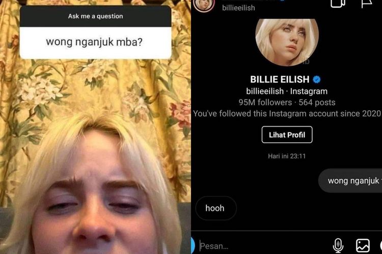 Viral di Twitter, Billie Eilish Mendadak Jadi Orang Nganjuk, Netizen