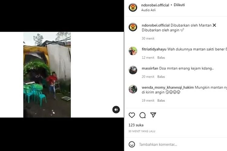 Video Detikdetik Angin Kencang Bubarkan Pesta Pernikahan