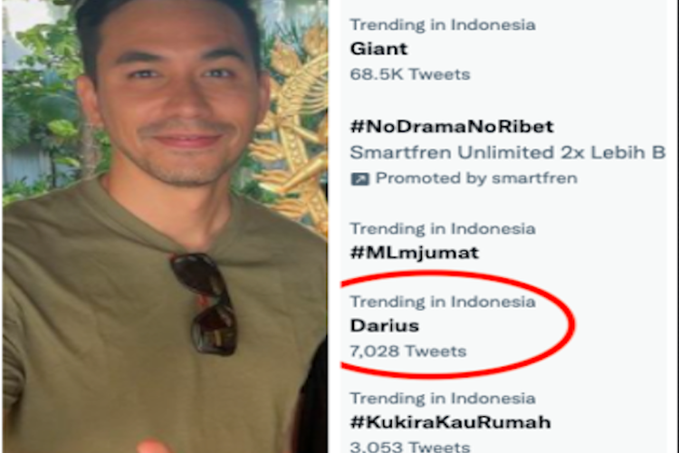 Darius Sinathrya Trending Usai Bikin Utas di Twitter Soal Suara