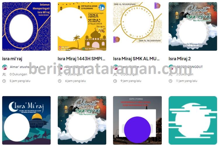 Link Twibbon Isra Miraj Nabi Muhammad Saw H Tahun Disertai Tutorial Penggunaannya