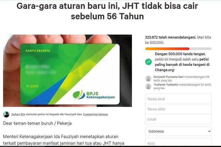 Aturan Baru Pencairan JHT Bisa Dilakukan Saat Usia 56 Tahun, Kemnaker ...