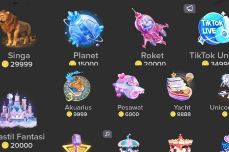 Inilah Daftar 5 Gift Termahal Di TikTok Dari TikTok Universe Singa 