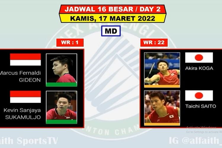 Jadwal dan Live Streaming All England 2022, Berlanjut ke Babak 16 Besar