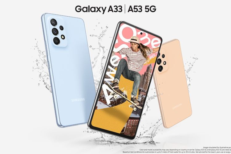 This is the Samsung Galaxy A33 5G, the latest cellphone in March 2022, large RAM at an affordable price