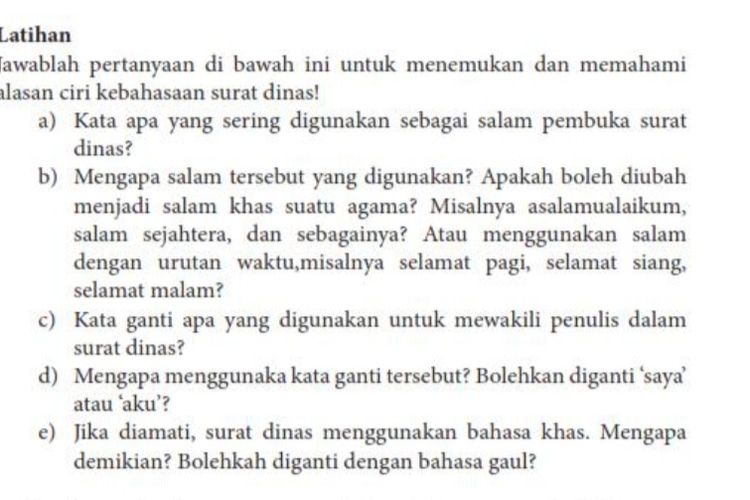 Kunci Jawaban Bahasa Indonesia Kelas 7 Halaman 263, Penggunaan Kata atau Kalimat pada Surat Dinas - Ringtimes Banyuwangi - Halaman 2