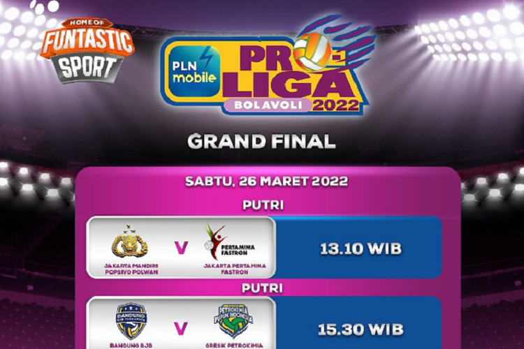 Jadwal Grand Final Proliga Sabtu Maret Ada Dua Pertandingan Berlangsung Hari Ini