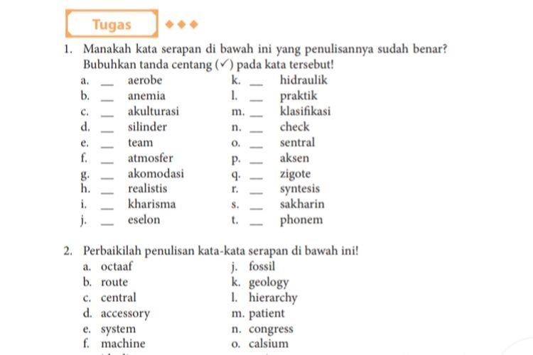 Pembahasan Bahasa Indonesia Kelas 11 SMA Halaman 224, Penulisan Kata