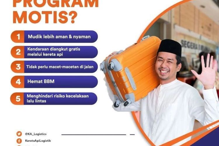 Segera Daftar Layanan Angkutan Motor Gratis (Motis) 2022 Pakai Kereta ...