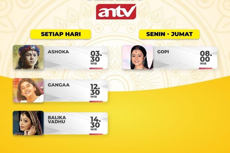 Jadwal Acara Antv Hari Ini 7 Juni 2022 4 Serial India Ashoka Gopi Gangaa Balika Vadhu Dan