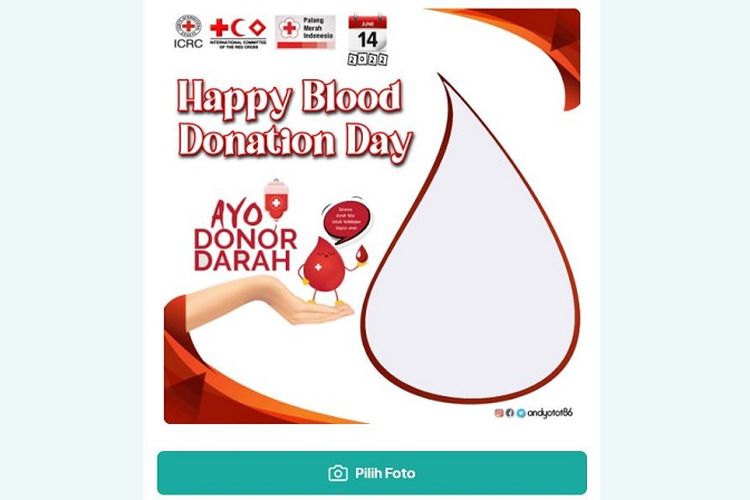 Download Gratis Disini! 12 Link Twibbon Hari Donor Darah Sedunia, 14 ...