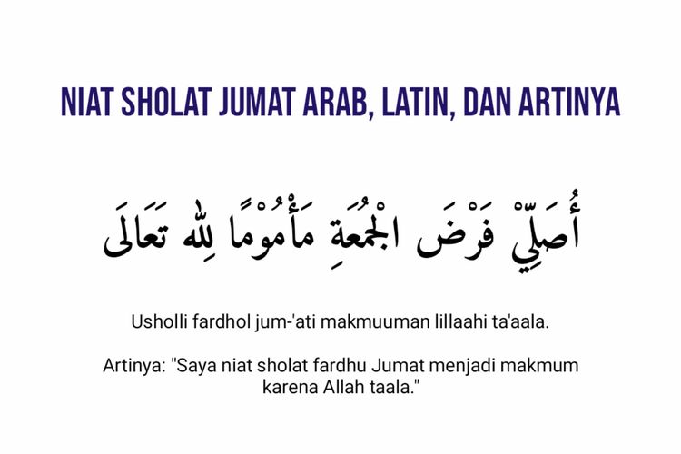 Bacaan Niat Sholat Jumat - Homecare24