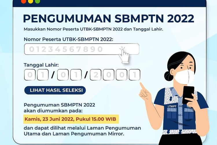 32 Link Mirror Pengumuman SBMPTN 2022, Masukkan Data Ini untuk Cek