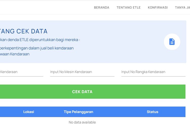 Cara Cek Tilang Elektronik Mekanisme Penilangan Sistem Etle Dan Cara