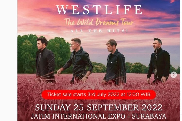 Konser Westlife Tak Hanya di GBK Jakarta, Manajemen Sebut Tur 2023 akan