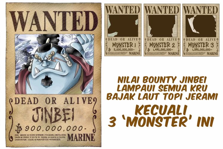 One Piece Lampaui Semua Kru Bajak Laut Topi Jerami Nilai Bounty Jinbei Hanya Kalah Dari