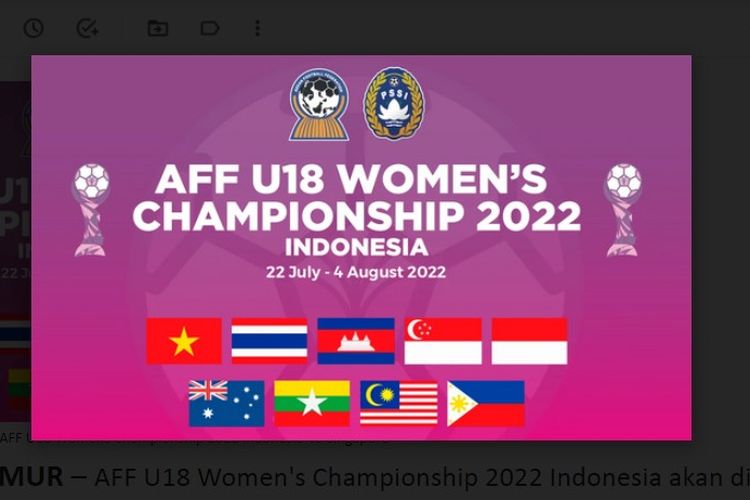 Cara Beli Dan Harga Tiket AFF U18 Womens Championship 2022 Indonesia Vs ...