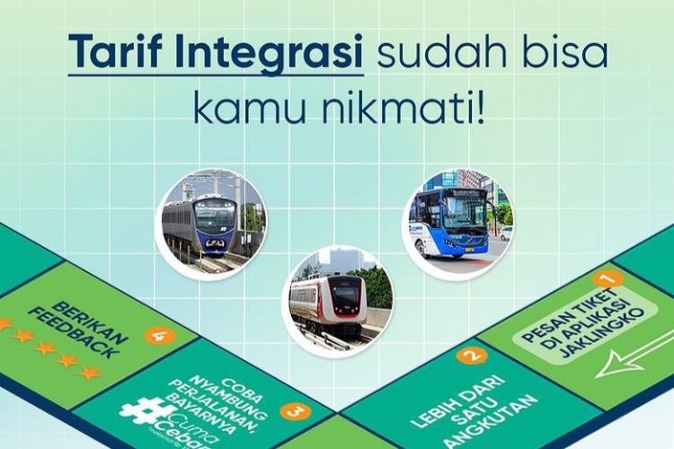 Tarif Integrasi MRT, LRT, 28 Koridor Transjakarta Rp10 Ribu Resmi ...