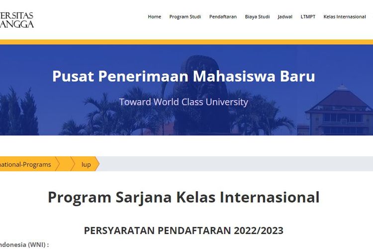 Link pengumuman tahap ii sarjana unair kelas internasional 2022 hasil