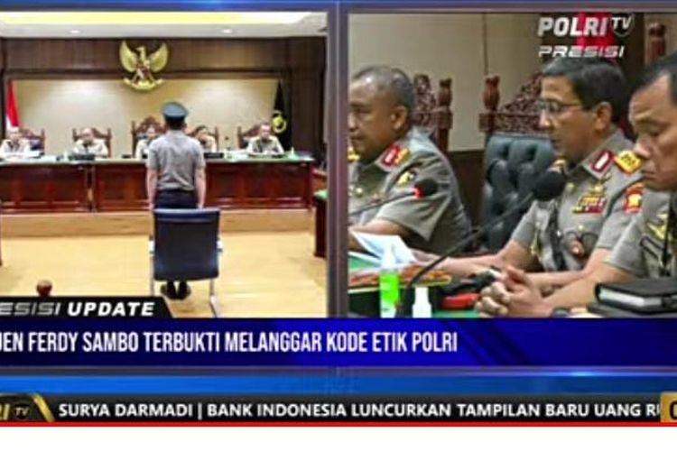 Breaking News, Ferdy Sambo Terbukti Terbukti Melanggar Kode Etik Polri