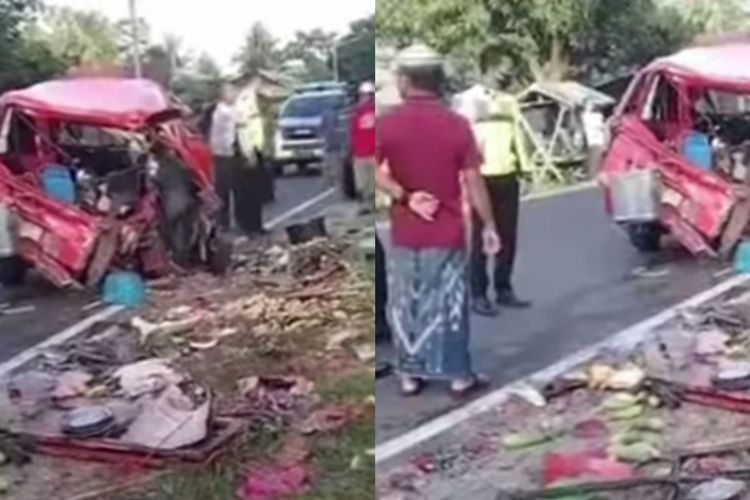 Kecelakaan Lalu Lintas Hari Ini Mobil Petepete Tabrakan dengan Truk