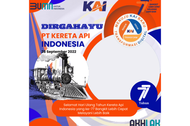 Hari Kereta Api Nasional 2022, Gunakan 7 Twibbon dengan Desain Terbaru