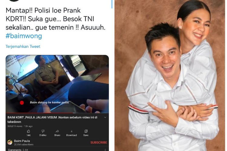 Unggah Konten Baim Wong Kdrt Paula Jalani Visum Deddy Corbuzier