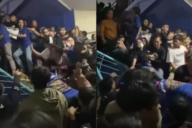Nyesek, Viral Video Kondisi Aremania Terjebak di Pintu Keluar Stadion Kanjuruhan