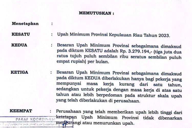 Ump Kepri Rp Ini Daftar Kenaikan Dari Tahun Ke Tahun Kepri Post