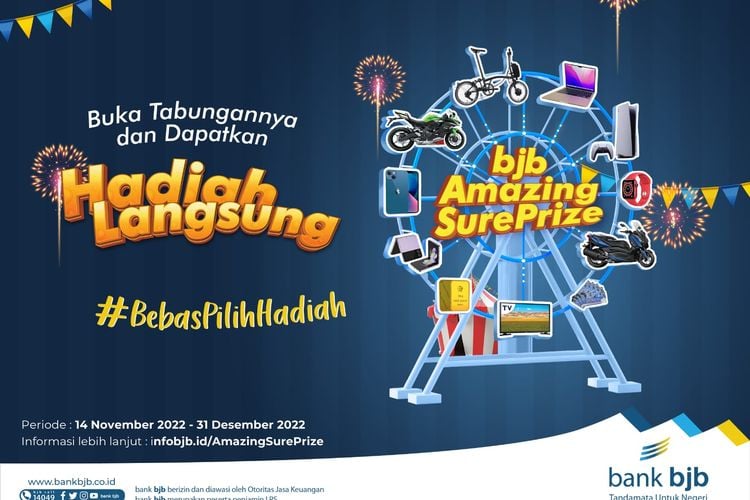 Akhir Tahun Nabung di bank bjb, Banyak Pilihan Hadiah Langsung